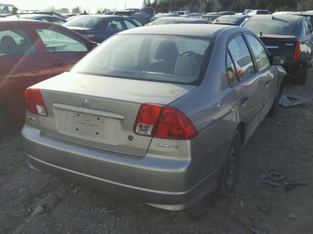 2HGES16395H002390 - 2005 HONDA CIVIC DX V BEIGE photo 4