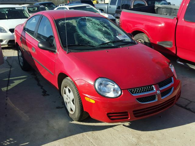 1B3ES26C34D572421 - 2004 DODGE NEON BASE RED photo 1