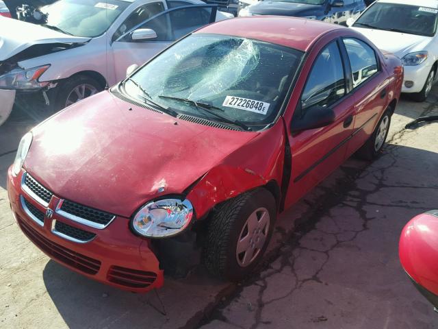 1B3ES26C34D572421 - 2004 DODGE NEON BASE RED photo 2