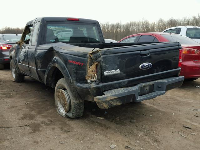 1FTYR44U38PA85366 - 2008 FORD RANGER SUP BLACK photo 3