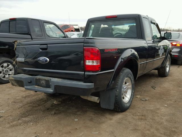 1FTYR44U38PA85366 - 2008 FORD RANGER SUP BLACK photo 4