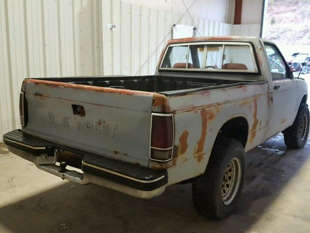 1GCCT14B6F2257330 - 1985 CHEVROLET S TRUCK S1 GRAY photo 4