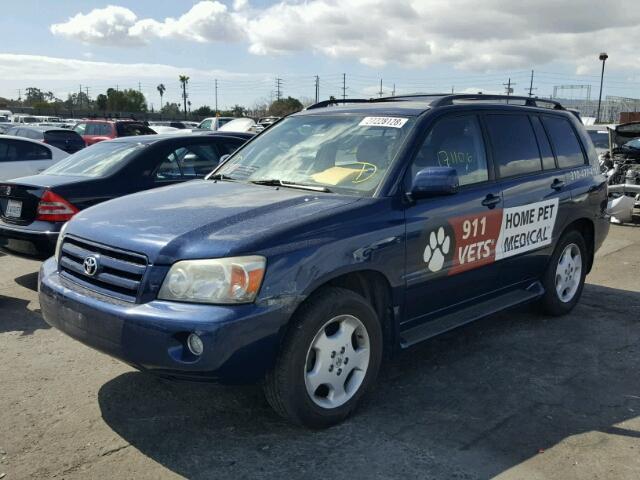 JTEDP21A040005247 - 2004 TOYOTA HIGHLANDER BLUE photo 2