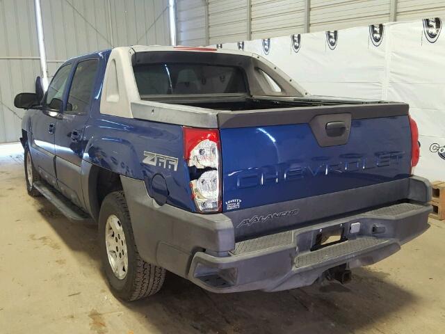 3GNEC13T03G197039 - 2003 CHEVROLET AVALANCHE BLUE photo 3