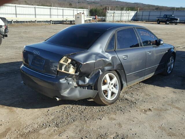 WAUJC68EX3A130295 - 2003 AUDI A4 1.8T GRAY photo 4