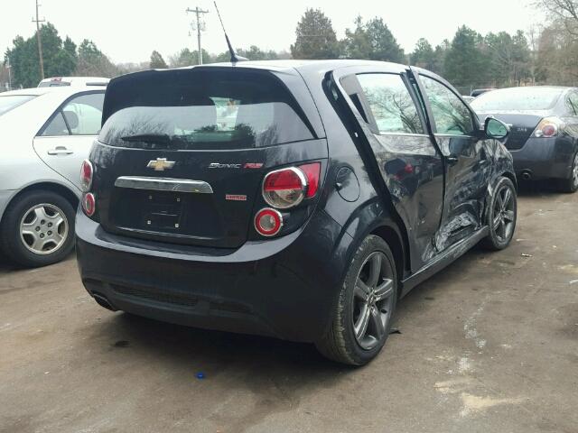 1G1JG6SB7E4159446 - 2014 CHEVROLET SONIC RS BLACK photo 4