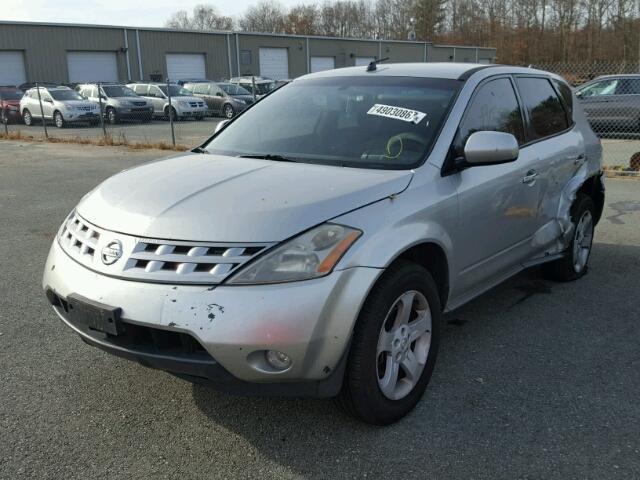 JN8AZ08W95W410842 - 2005 NISSAN MURANO SL SILVER photo 2