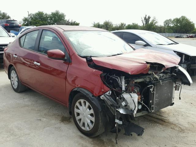 3N1CN7AP4FL808045 - 2015 NISSAN VERSA S BURGUNDY photo 1