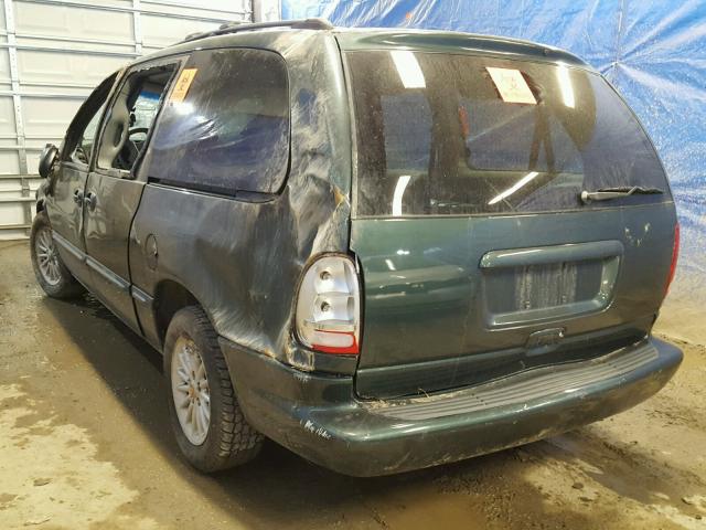 1C4GP44G5YB741477 - 2000 CHRYSLER TOWN & COU GREEN photo 3