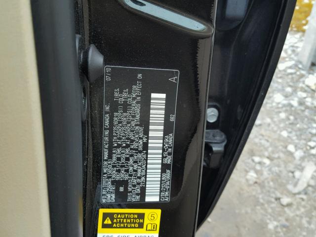 2T2BK1BA3AC075874 - 2010 LEXUS RX 350 BLACK photo 10