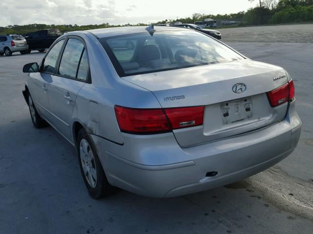 5NPET46C29H498983 - 2009 HYUNDAI SONATA GLS SILVER photo 3