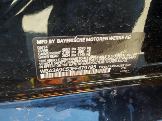 WBA3A9C53EF479795 - 2014 BMW 335 I BLACK photo 10