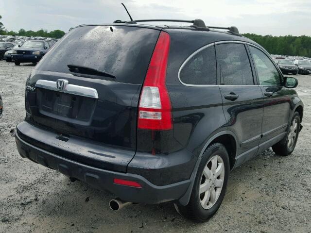 JHLRE38777C052491 - 2007 HONDA CR-V EXL BLACK photo 4