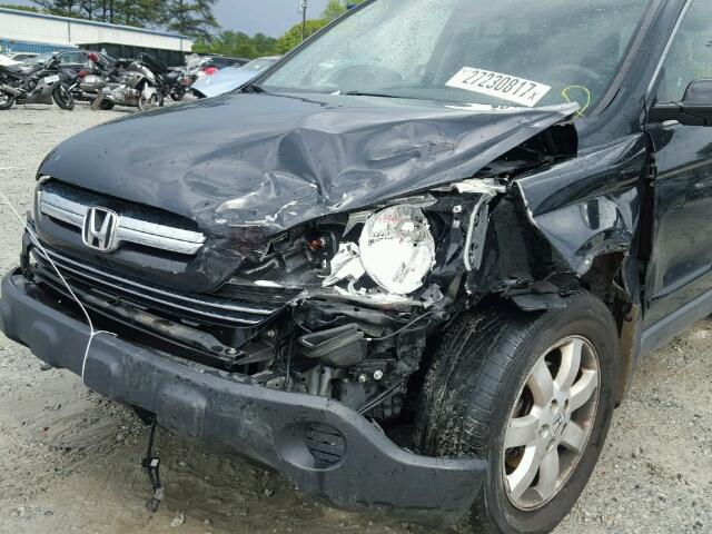 JHLRE38777C052491 - 2007 HONDA CR-V EXL BLACK photo 9