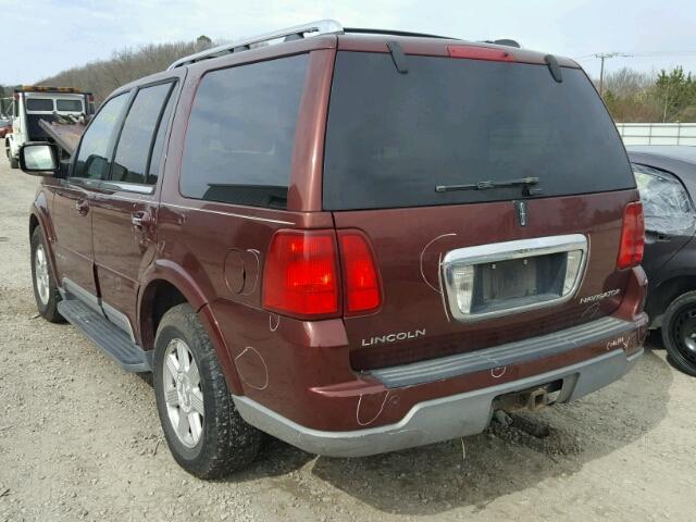 5LMFU28R33LJ15815 - 2003 LINCOLN NAVIGATOR MAROON photo 3