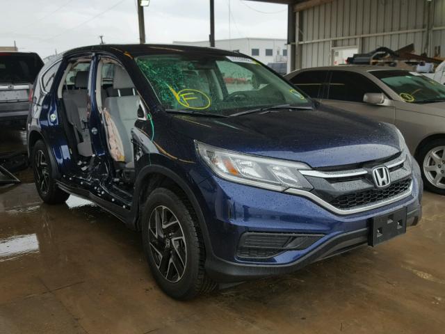 5J6RM3H44GL026138 - 2016 HONDA CR-V SE BLUE photo 1