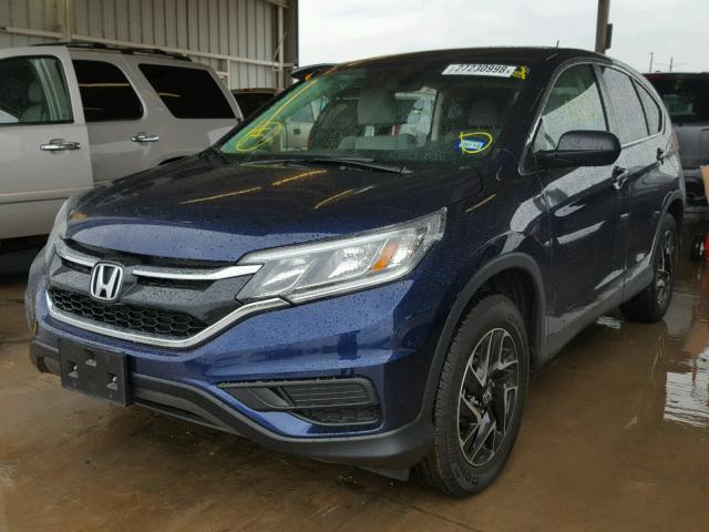 5J6RM3H44GL026138 - 2016 HONDA CR-V SE BLUE photo 2