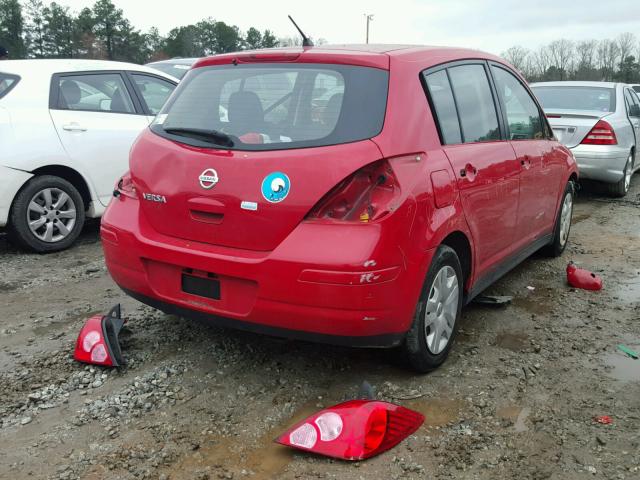 3N1BC1CP5CL372488 - 2012 NISSAN VERSA S RED photo 4