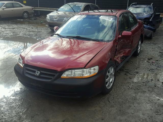 1HGCG56752A029695 - 2002 HONDA ACCORD SE RED photo 2