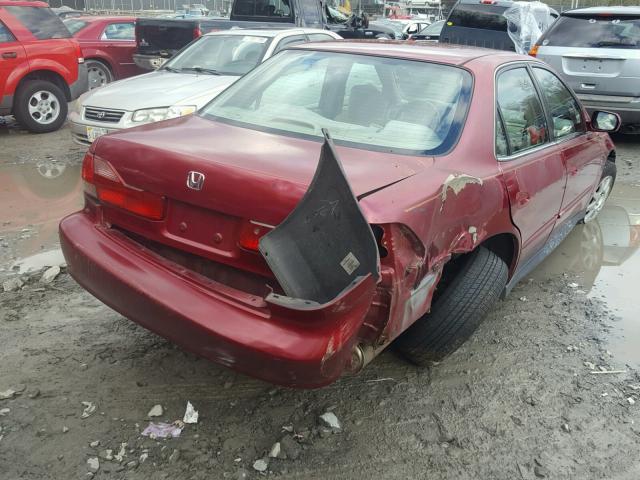 1HGCG56752A029695 - 2002 HONDA ACCORD SE RED photo 4