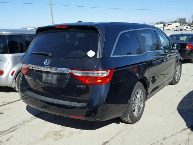 5FNRL5H62BB013518 - 2011 HONDA ODYSSEY EX BLACK photo 4