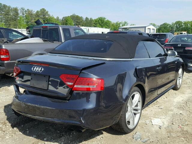 WAUCGAFH6CN006689 - 2012 AUDI S5 QUATTRO BLUE photo 4