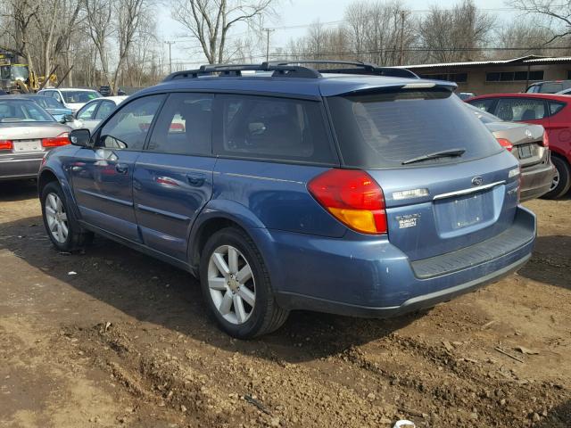 4S4BP62C477324337 - 2007 SUBARU LEGACY OUT BLUE photo 3