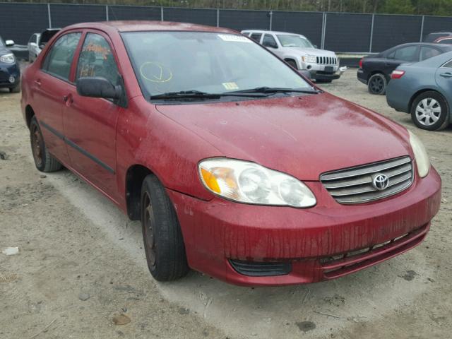 1NXBR32E93Z057976 - 2003 TOYOTA COROLLA CE MAROON photo 1