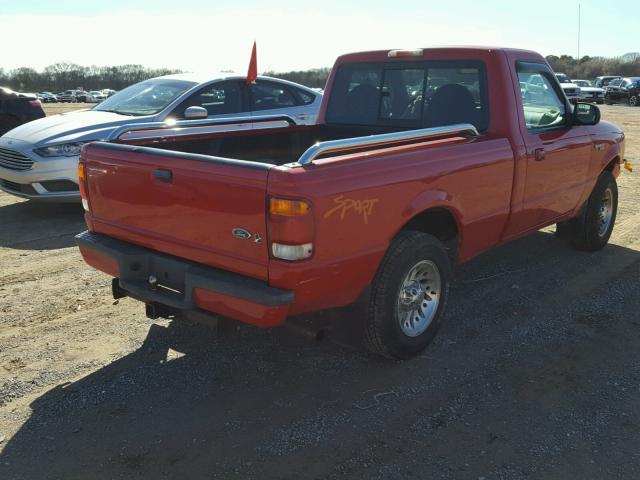 1FTYR10V8XPA51628 - 1999 FORD RANGER RED photo 4