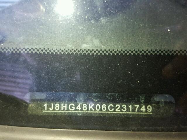 1J8HG48K06C231749 - 2006 JEEP COMMANDER SILVER photo 10