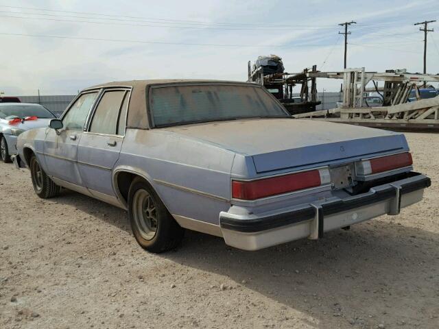 1G4AP69Y0E8407686 - 1984 BUICK LESABRE LI BLUE photo 3