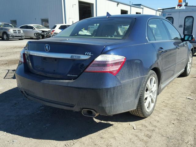 JH4KB26559C002239 - 2009 ACURA RL BLUE photo 4