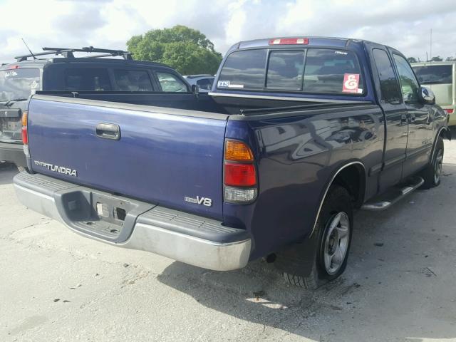 5TBRT34131S141493 - 2001 TOYOTA TUNDRA ACC BLUE photo 4