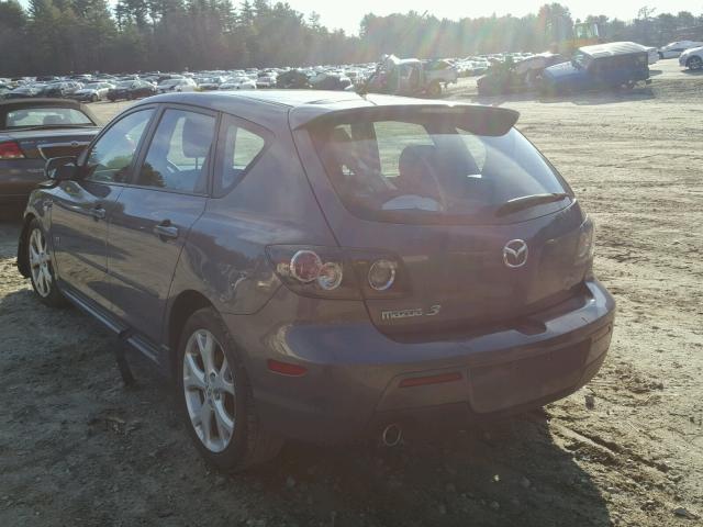 JM1BK343281806307 - 2008 MAZDA 3 HATCHBAC GRAY photo 3