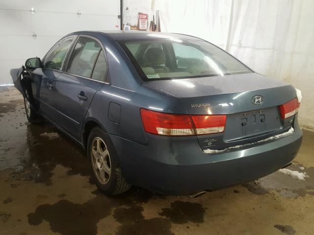 5NPEU46F86H028329 - 2006 HYUNDAI SONATA GLS BLUE photo 3