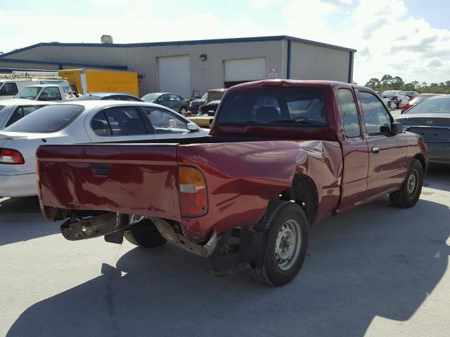 4TAVL52N8WZ014120 - 1998 TOYOTA TACOMA XTR BURGUNDY photo 4