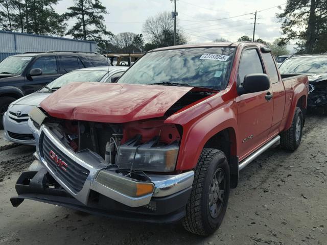 1GTDS196948133288 - 2004 GMC CANYON RED photo 2