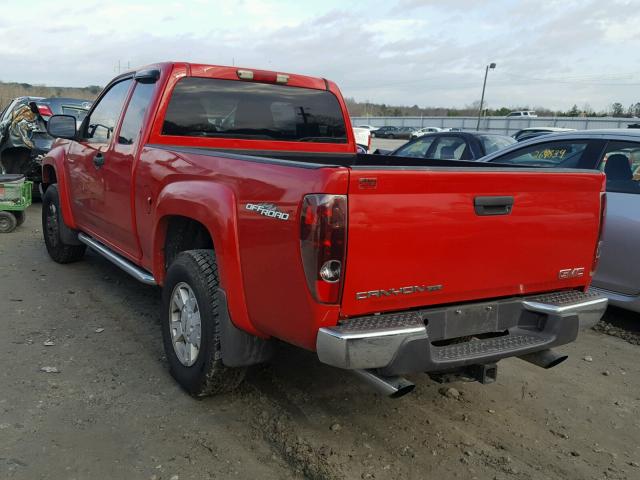 1GTDS196948133288 - 2004 GMC CANYON RED photo 3