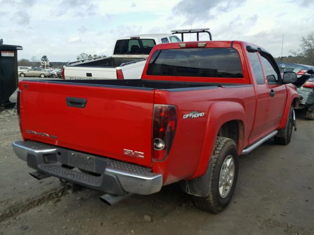 1GTDS196948133288 - 2004 GMC CANYON RED photo 4