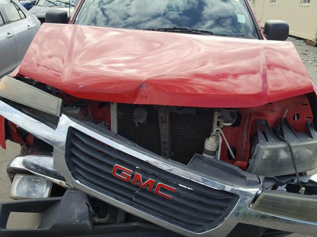 1GTDS196948133288 - 2004 GMC CANYON RED photo 7