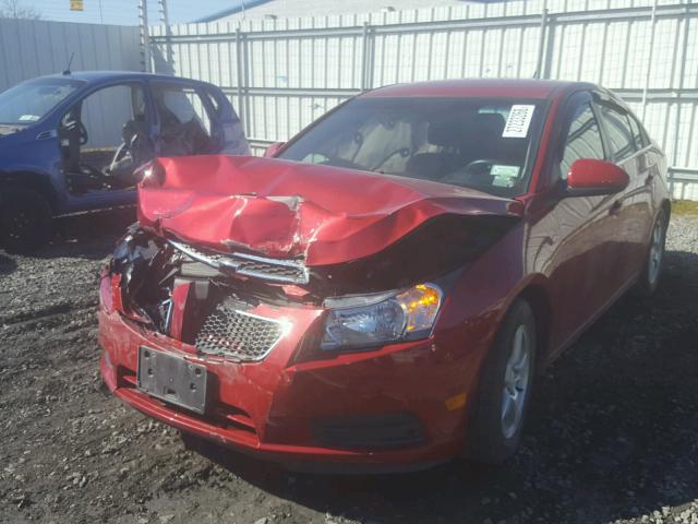 1G1PC5SB3E7110551 - 2014 CHEVROLET CRUZE LT RED photo 2