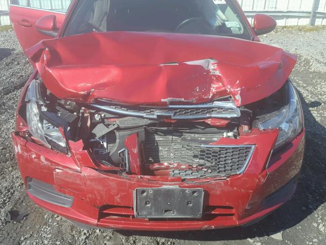 1G1PC5SB3E7110551 - 2014 CHEVROLET CRUZE LT RED photo 7