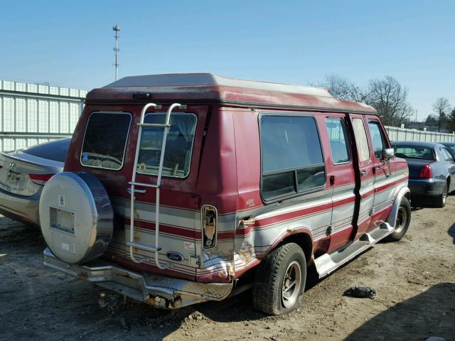 1FDEE14H6JHA85941 - 1988 FORD ECONOLINE MAROON photo 4