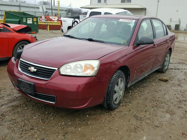 1G1ZS58F57F289688 - 2007 CHEVROLET MALIBU LS MAROON photo 2