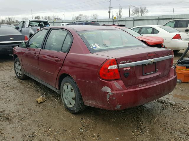 1G1ZS58F57F289688 - 2007 CHEVROLET MALIBU LS MAROON photo 3