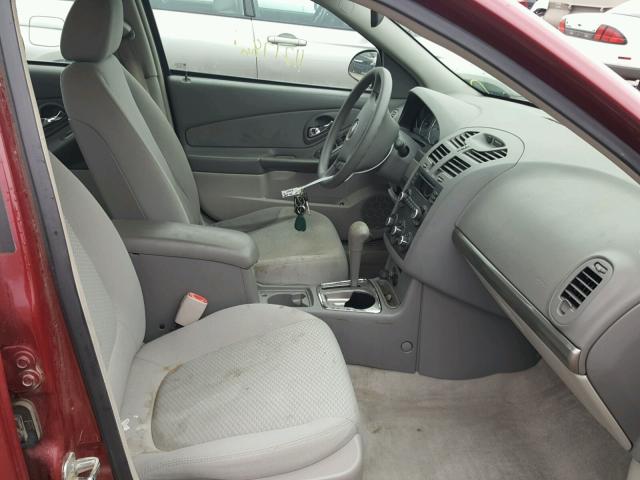 1G1ZS58F57F289688 - 2007 CHEVROLET MALIBU LS MAROON photo 5
