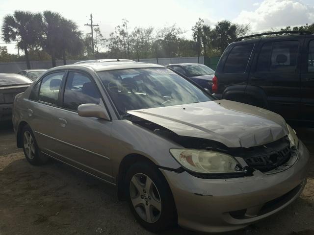 2HGES26715H541627 - 2005 HONDA CIVIC EX ოქროსფერი ფოტო 1