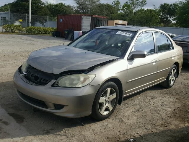 2HGES26715H541627 - 2005 HONDA CIVIC EX ოქროსფერი ფოტო 2
