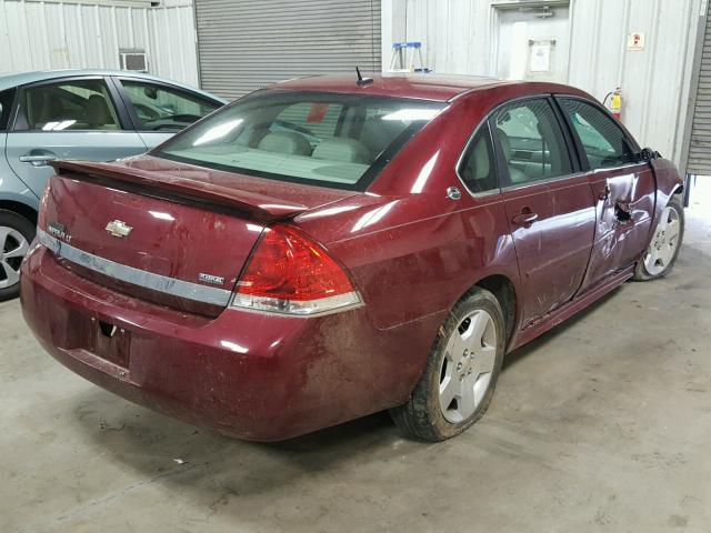 2G1WV58K881251694 - 2008 CHEVROLET IMPALA 50T RED photo 4