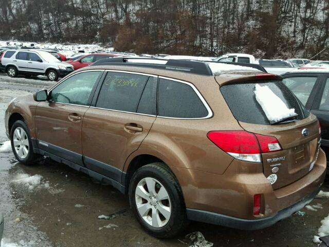 4S4BRBCC6C3287830 - 2012 SUBARU OUTBACK 2. TAN photo 3